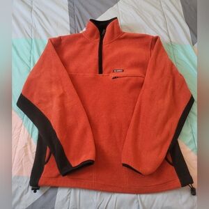 MISTY MOUNTAIN Men's Orange Half-Zip Fleece Pullover Misty Mountain.